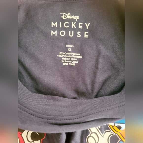 Disney Mickey Mouse And Friends Mens Blue Short Sleeve Shirt Size XL Unisex - Picture 2 of 6